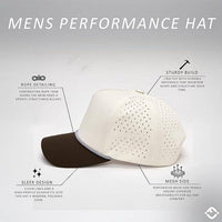 Funky Junque - Blank Laser Cut Golf Rope Cap - Black/Beige