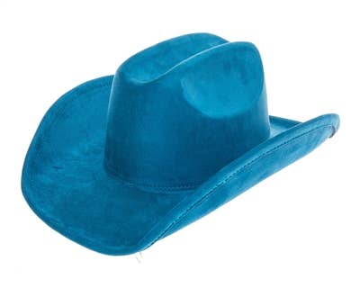 DNMC - Cattleman Cowboy-Cowgirl Hat - Vegan Suede - 12+ Colors!: Teal