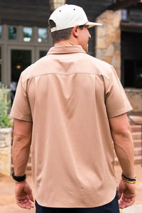 Performance Button Up - Desert Tan