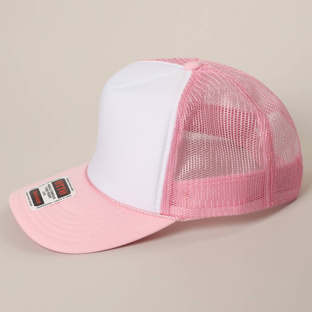 Classic Foam Front Trucker Hat: Brown-Tan