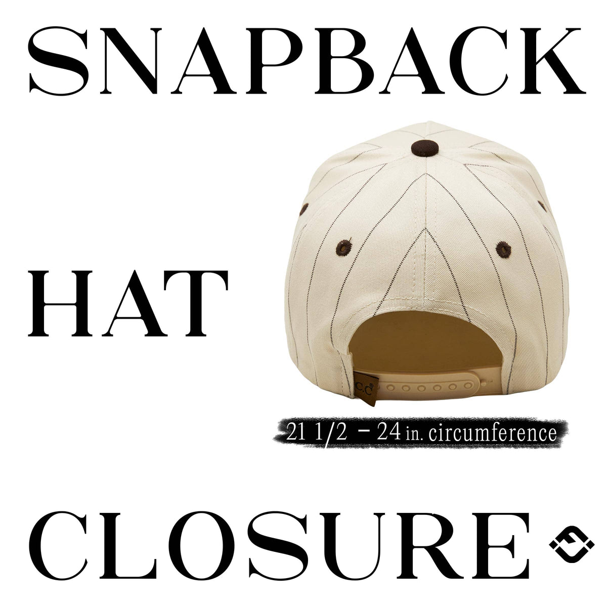 Funky Junque - Two Tone Vintage Snapback Hat - Pinstripe - Brown/Beige