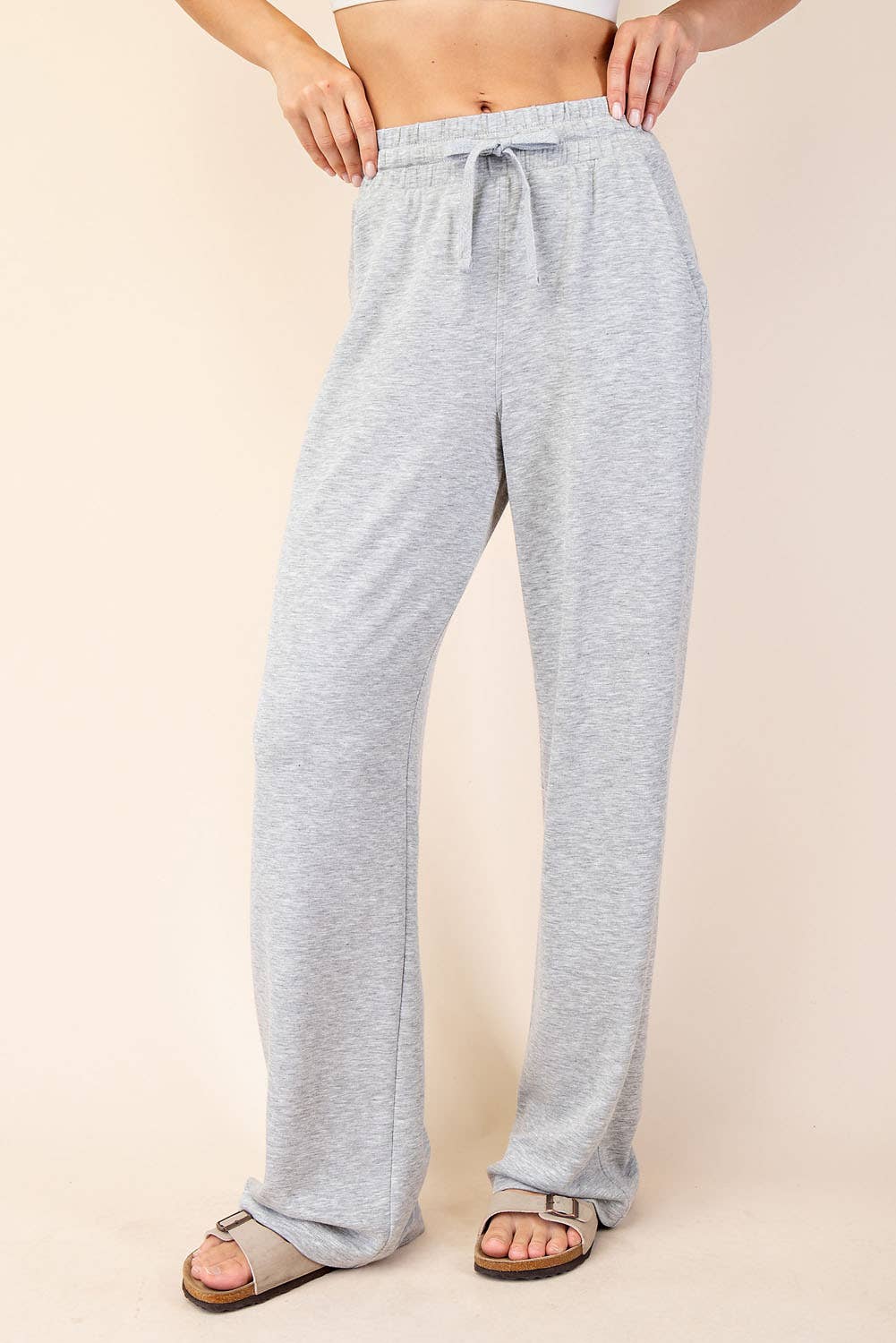 Rae Mode Modal Scuba Straight Pant: Mocha Cream