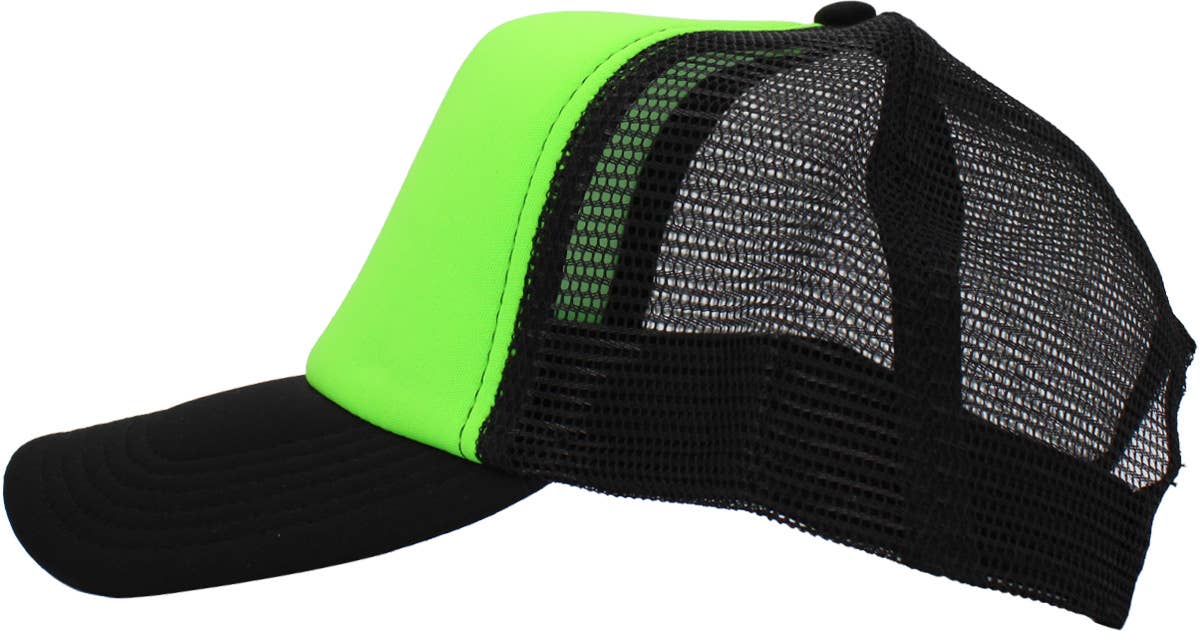 Classic Foam Front Trucker Hat: Black-White