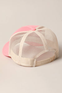 Classic Foam Front Trucker Hat: Lavender-Cream