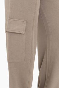 Mono B Organic Cotton Blend Cargo Trousers - WARM GREY