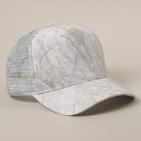 Classic Foam Front Trucker Hat: White Camo