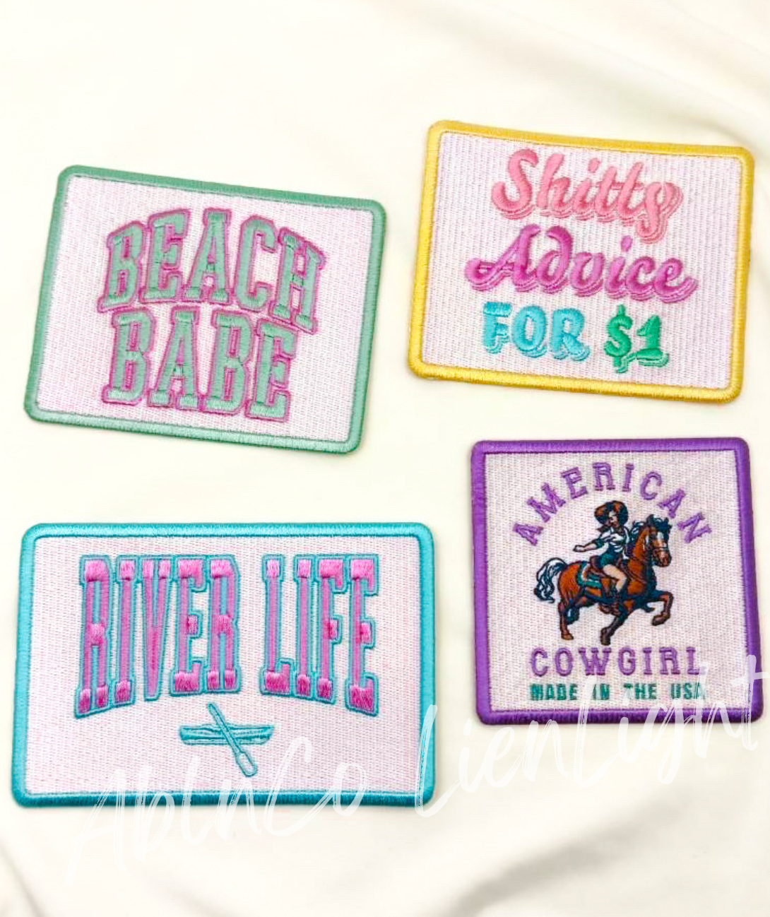 ABLNco - American Cowgirl rodeo preppy trucker hat patch iron on