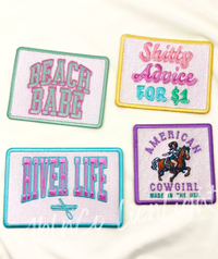 ABLNco - American Cowgirl rodeo preppy trucker hat patch iron on