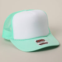 Classic Foam Front Trucker Hat: Brown-Tan