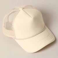 Classic Foam Front Trucker Hat: Lavender-Cream