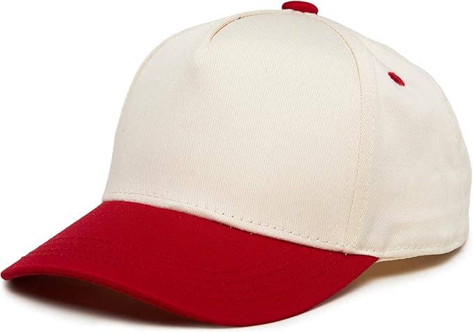 Funky Junque - Kids/Baby Two Tone Vintage Cap - Red/Beige: Kids (2-9 Years)