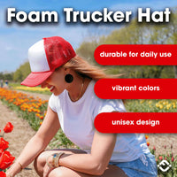 Funky Junque - Foam Trucker Hat (White/Red)