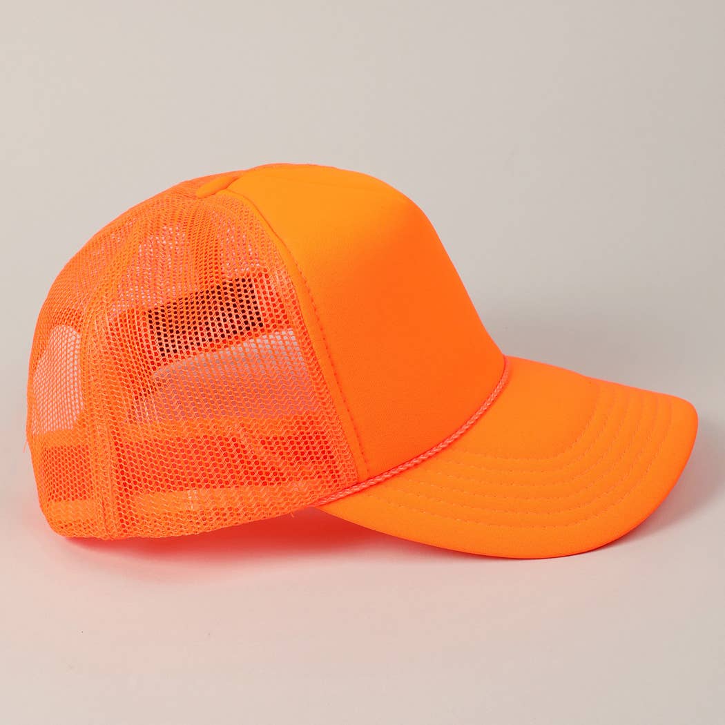Classic Foam Front Trucker Hat: Neon Yellow