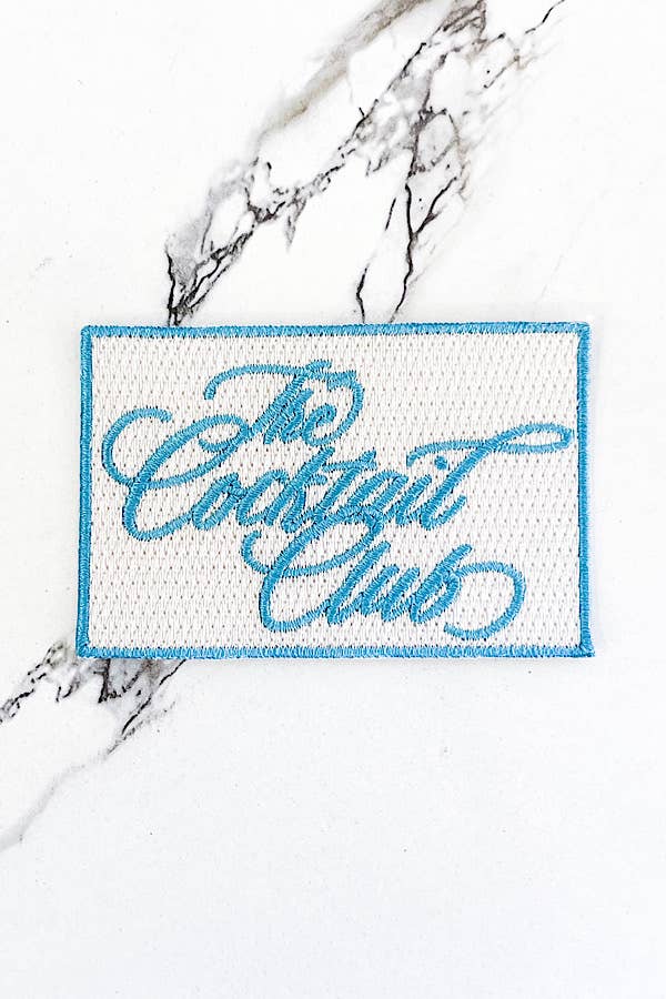 Blue Cocktail Club Embroidered Patch