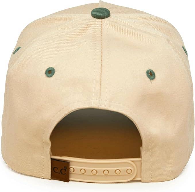 Funky Junque - Two Tone Vintage Snapback Hat - Sage/Beige
