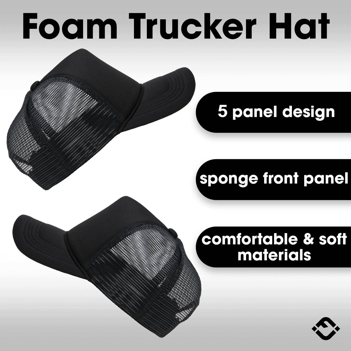 Funky Junque - Foam Trucker Hat (Black/Black)