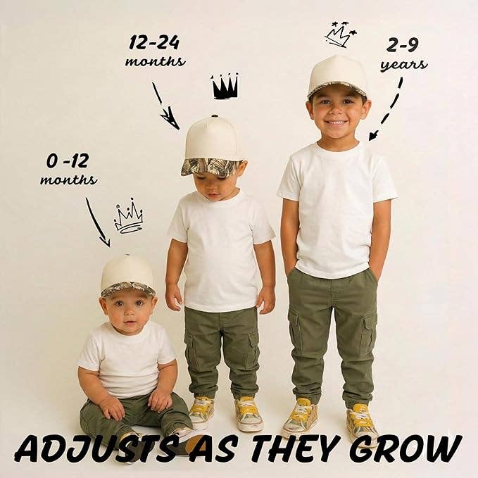 Funky Junque - Kids/Baby Two Tone Vintage Cap - Realtree Camo/Beige: Kids (2-9 Years)