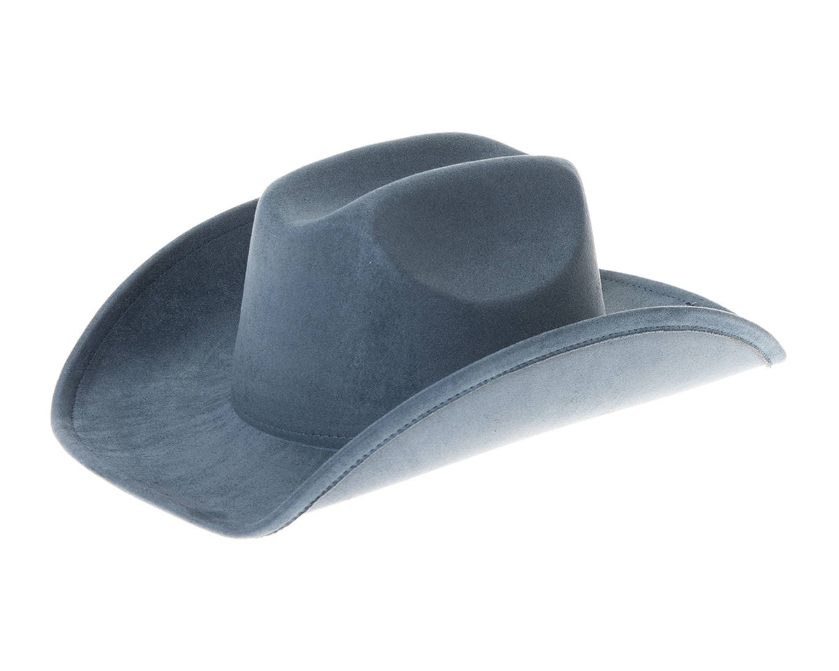 DNMC - Cattleman Cowboy-Cowgirl Hat - Vegan Suede - 12+ Colors!: Teal