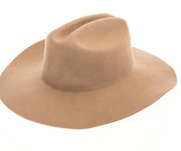 Queens INC - Cowboy hat in 100% Australian wool.: Mocha / ONE SIZE