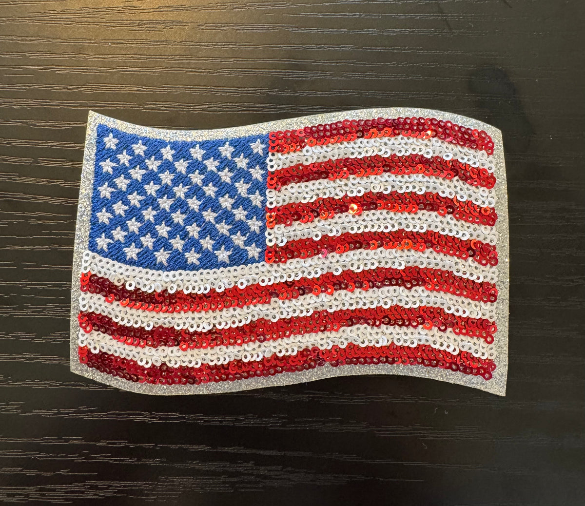 American Flag Sequin Patch