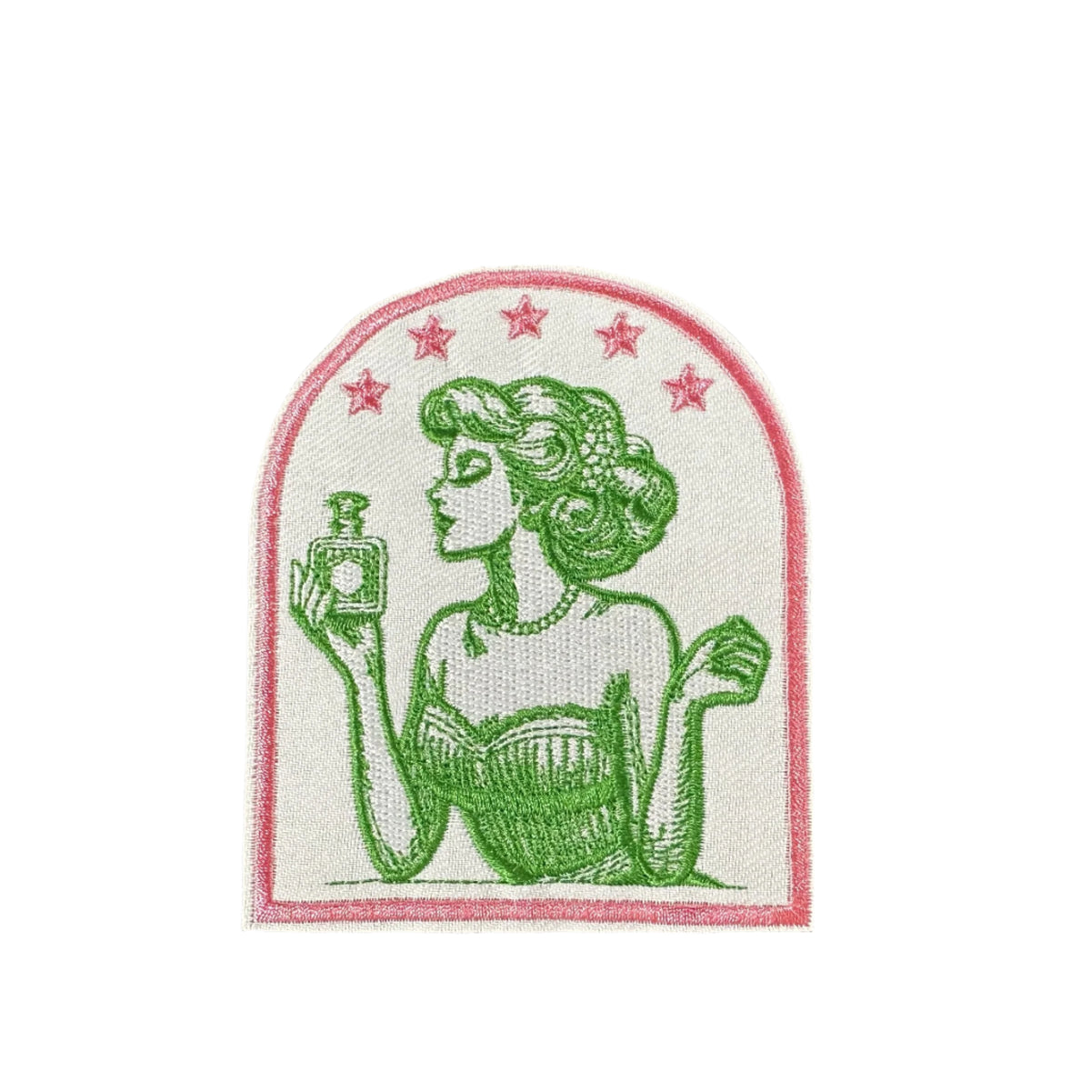 Pink and Green Girl with Perfume Patch