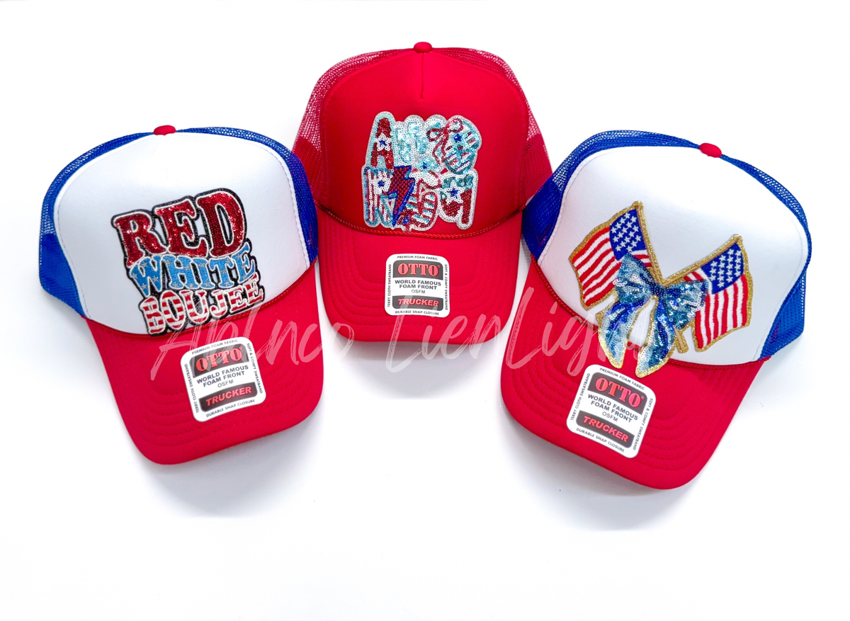 ABLNco - Red White Boujee 4th July Holiday Sequin Patch