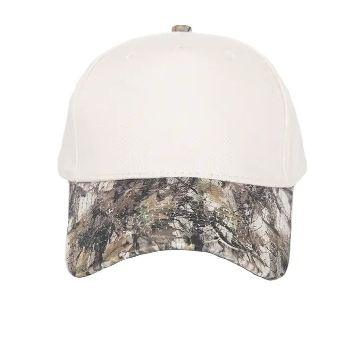 Canvas Tan and Camo Trucker Hat