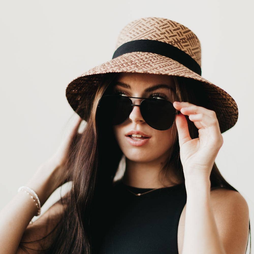 Pretty Simple Alexa Aviator Frame Sunglasses - Brown