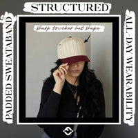 Funky Junque - Two Tone Vintage Snapback Hat - Pinstripe - Burgundy/Beige