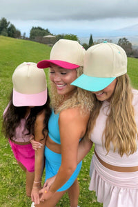 MiMi Wholesale - TCM0002 Two Tone Canvas Trucker Hat: Mint