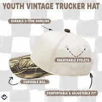 Funky Junque - Kids/Baby Two Tone Vintage Cap - Realtree Camo/Beige: Kids (2-9 Years)