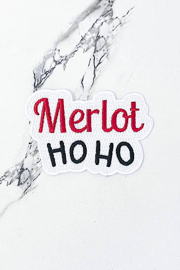 Nash Grey - Merlot Ho Ho Embroidered Patch