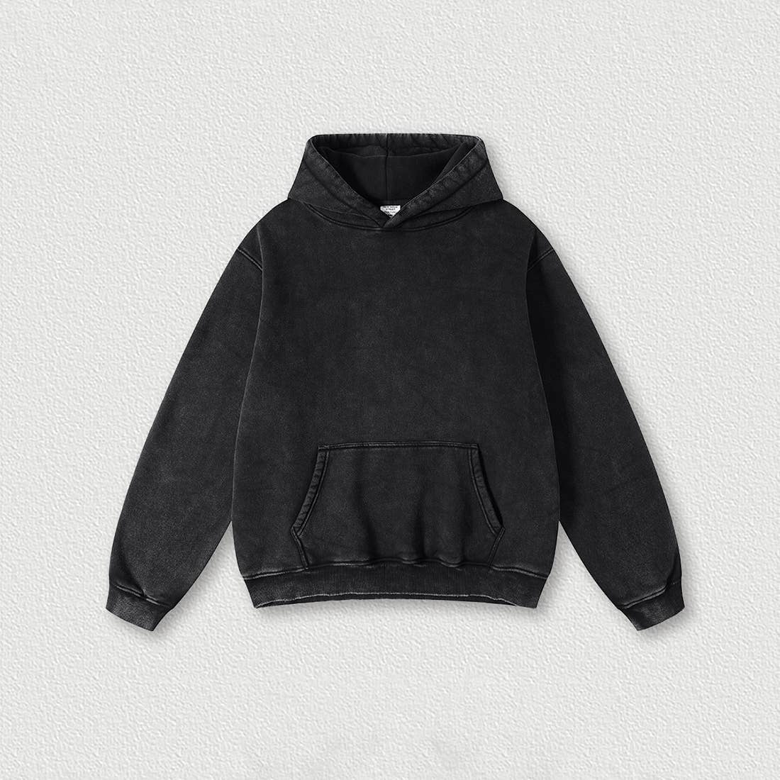Sodalemon - Heavyweight washed velvet hooded sweatshirt: Red / XL