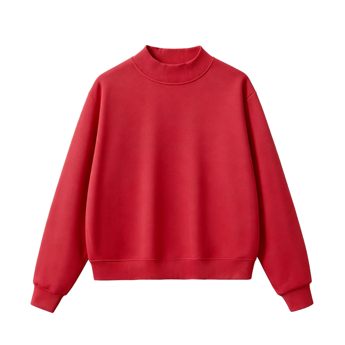 Sodalemon - Unisex Fall Cozy Fleece Mock Neck Sweatshirt: Black / XL