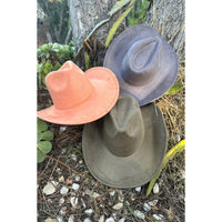 Queens INC - Fashion Vegan suede cowboy hat : STONE / ONE SIZE