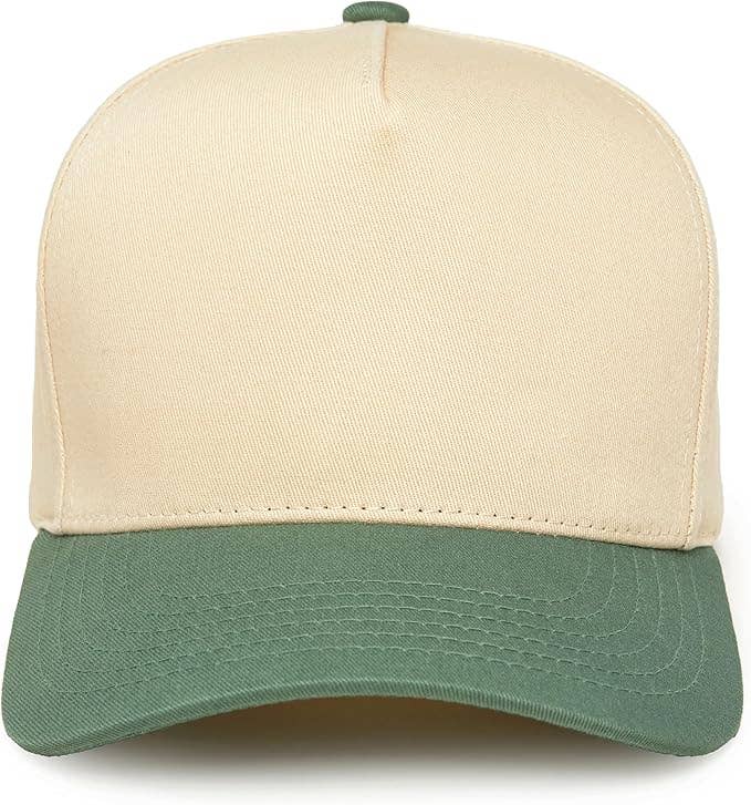 Funky Junque - Two Tone Vintage Snapback Hat - Sage/Beige