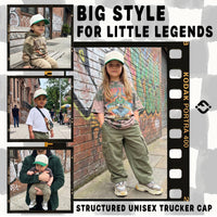 Funky Junque - Kids/Baby Two Tone Vintage Cap - Kelly Green/Beige: Kids (2-9 Years)