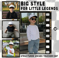 Funky Junque - Kids/Baby Two Tone Vintage Cap - Black/White: Kids (2-9 Years)