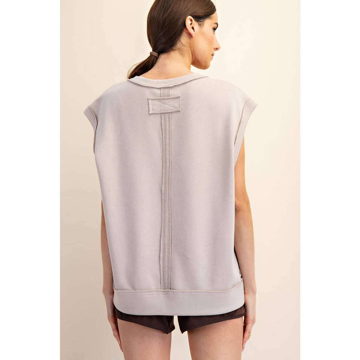 Rae Mode French Terry Kelly Green Oversized Vest Top and Biker Shorts Set