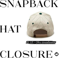 Funky Junque - Two Tone Vintage Snapback Hat - Pinstripe - Green/Beige