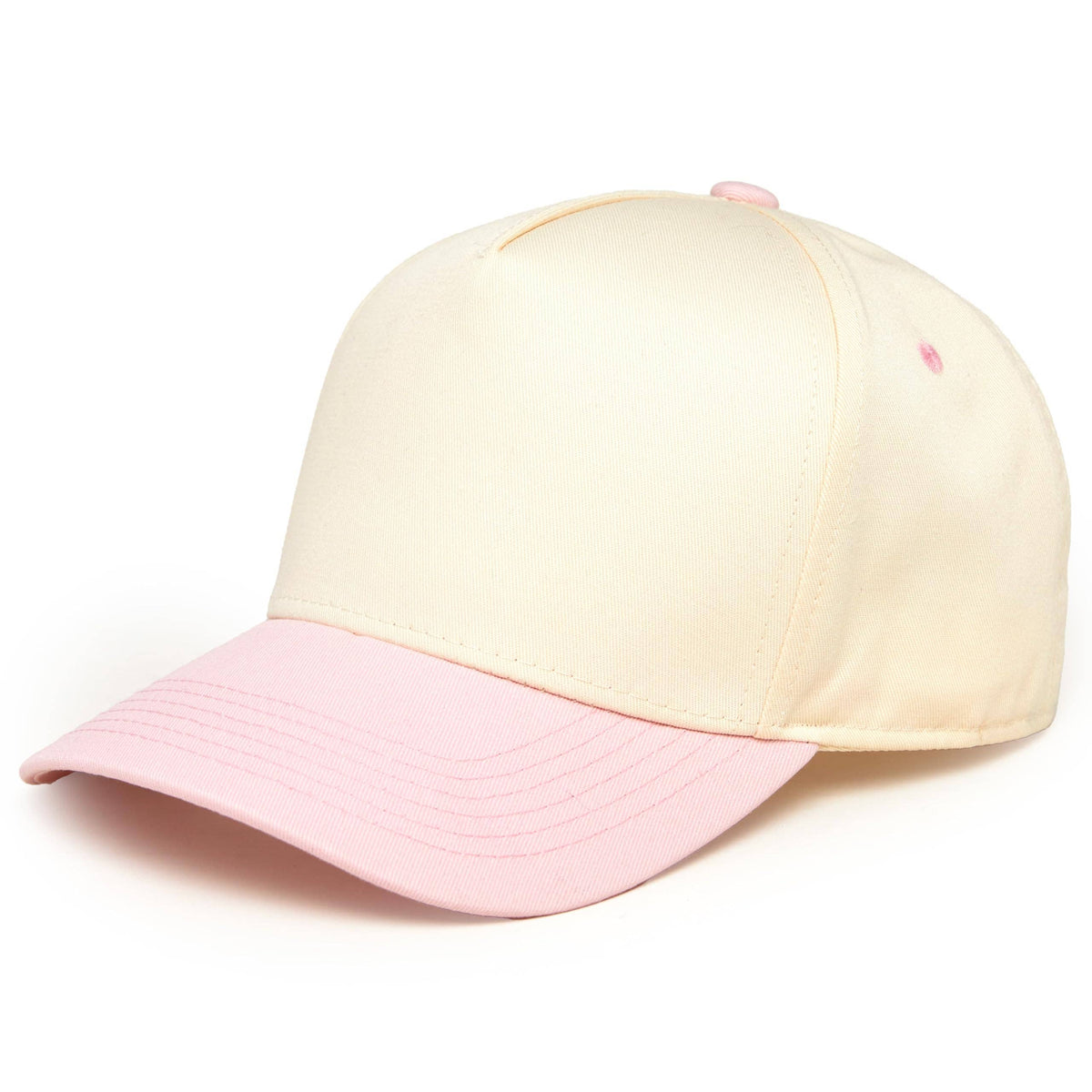 Funky Junque - Two Tone Vintage Snapback Hat - Light Pink/Beige