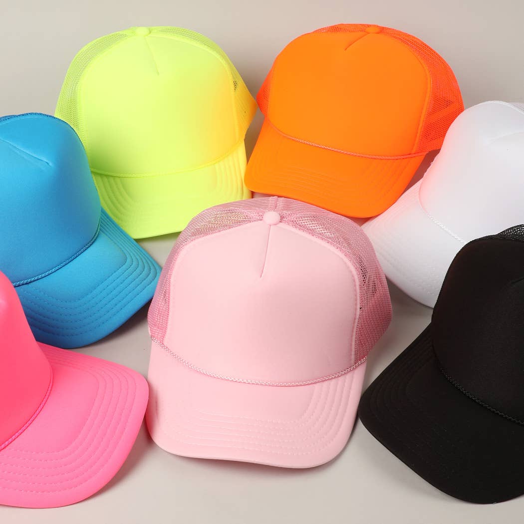 Classic Foam Front Trucker Hat: Neon Yellow