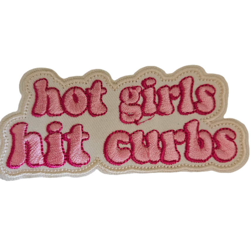 Hot Girls Hit Curbs Trucker Hat Patch