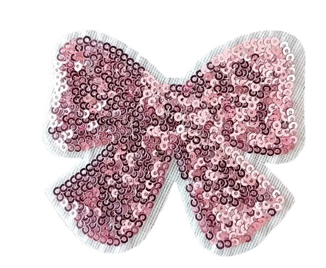 Pink sequins bow