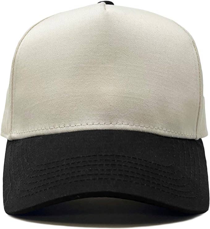 Funky Junque - Two Tone Vintage Snapback Hat - Black/Beige