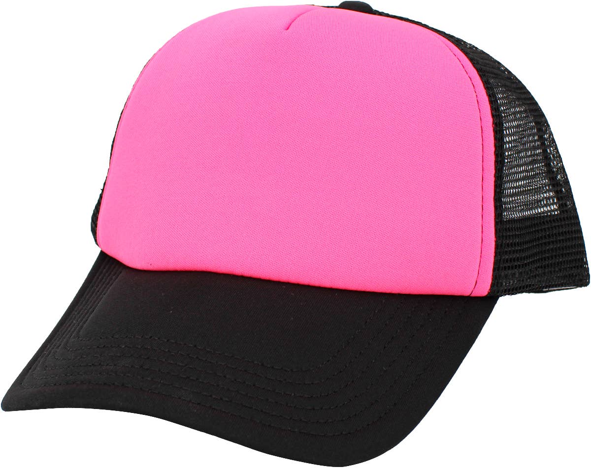 Classic Foam Front Trucker Hat: Light Pink