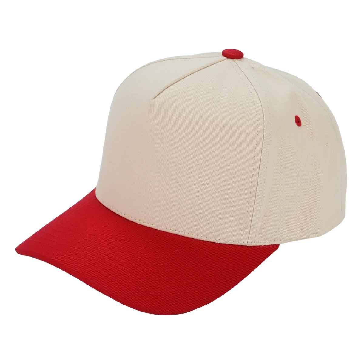 MiMi Wholesale - TCM0002 Two Tone Canvas Trucker Hat: Red