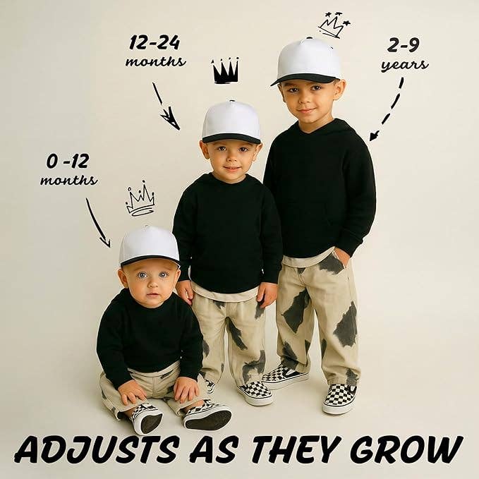 Funky Junque - Kids/Baby Two Tone Vintage Cap - Black/White: Kids (2-9 Years)