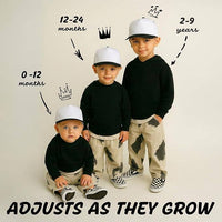Funky Junque - Kids/Baby Two Tone Vintage Cap - Black/White: Kids (2-9 Years)