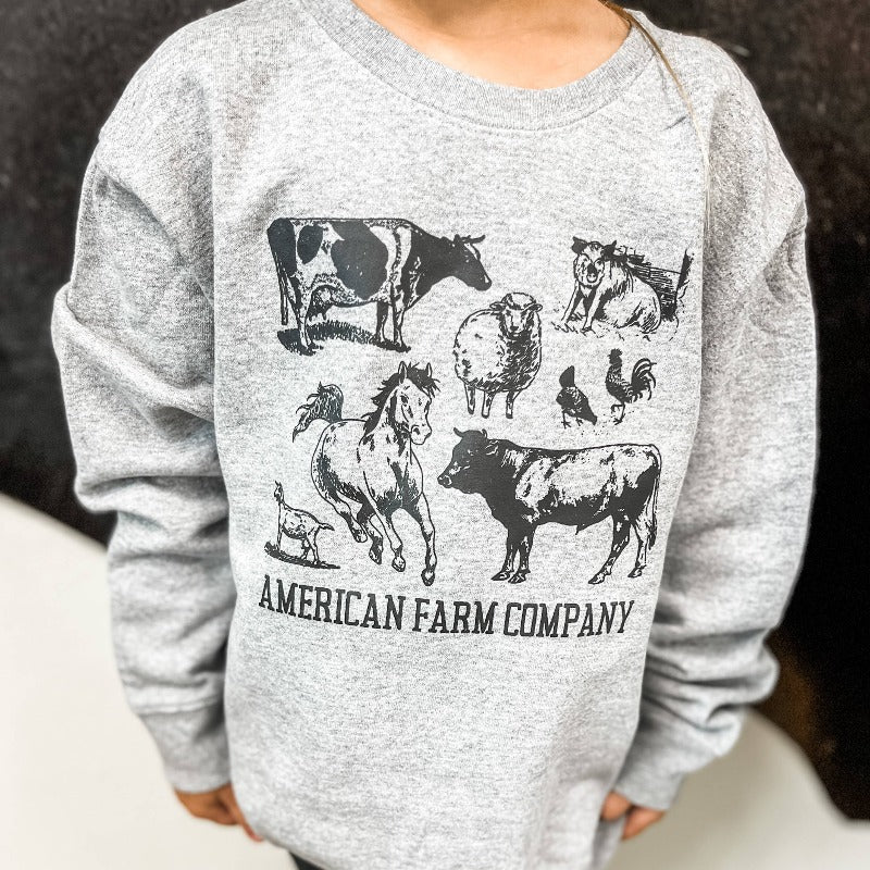 Western AFC ‘Animals’ Grey Crewneck- Toddler/Youth